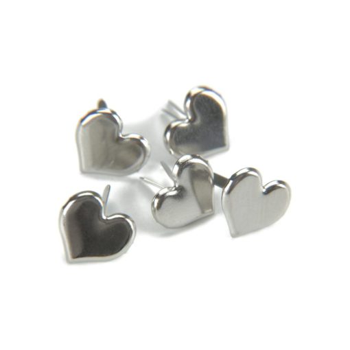 Creative Impressions Metal Paper Fasteners 50/Pkg Heart