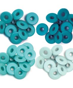 We R Memory Keepers - Eyelets Wide 40/Pkg - Turquoise - Aqua