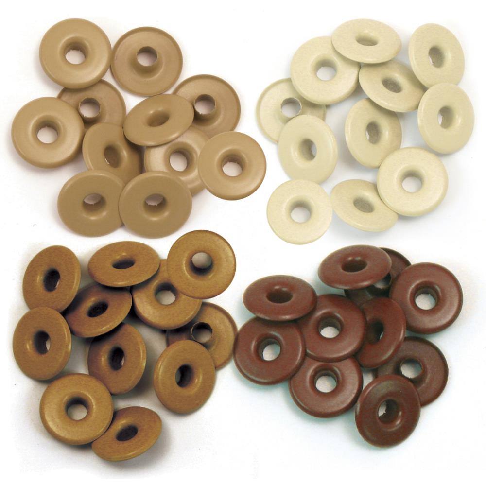 We R Memory Keepers - Eyelets Wide 40/Pkg - Brown