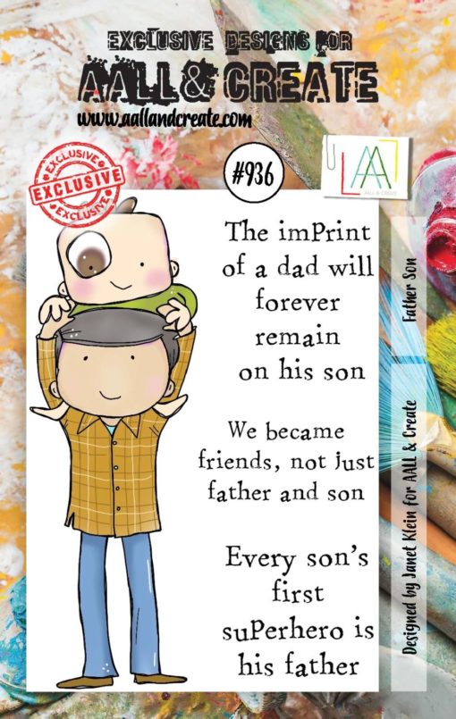 Aall& Create - # 936 - Father Son - A7 STAMP -