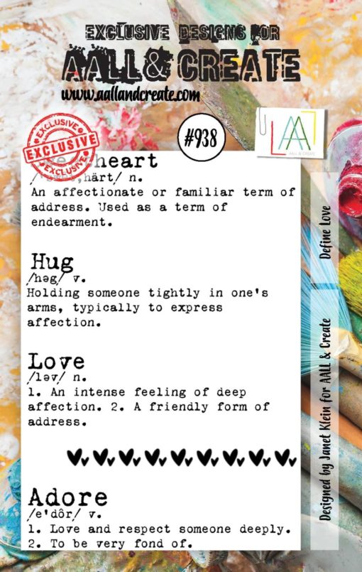 Aall& Create - # 938 - Define Love  - A7 STAMP -