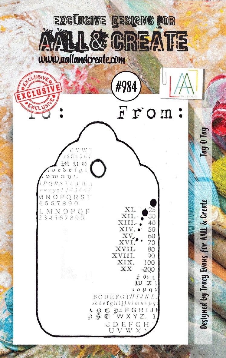 Aall& Create - # 984 - Tag O Tag  - A7 STAMP -