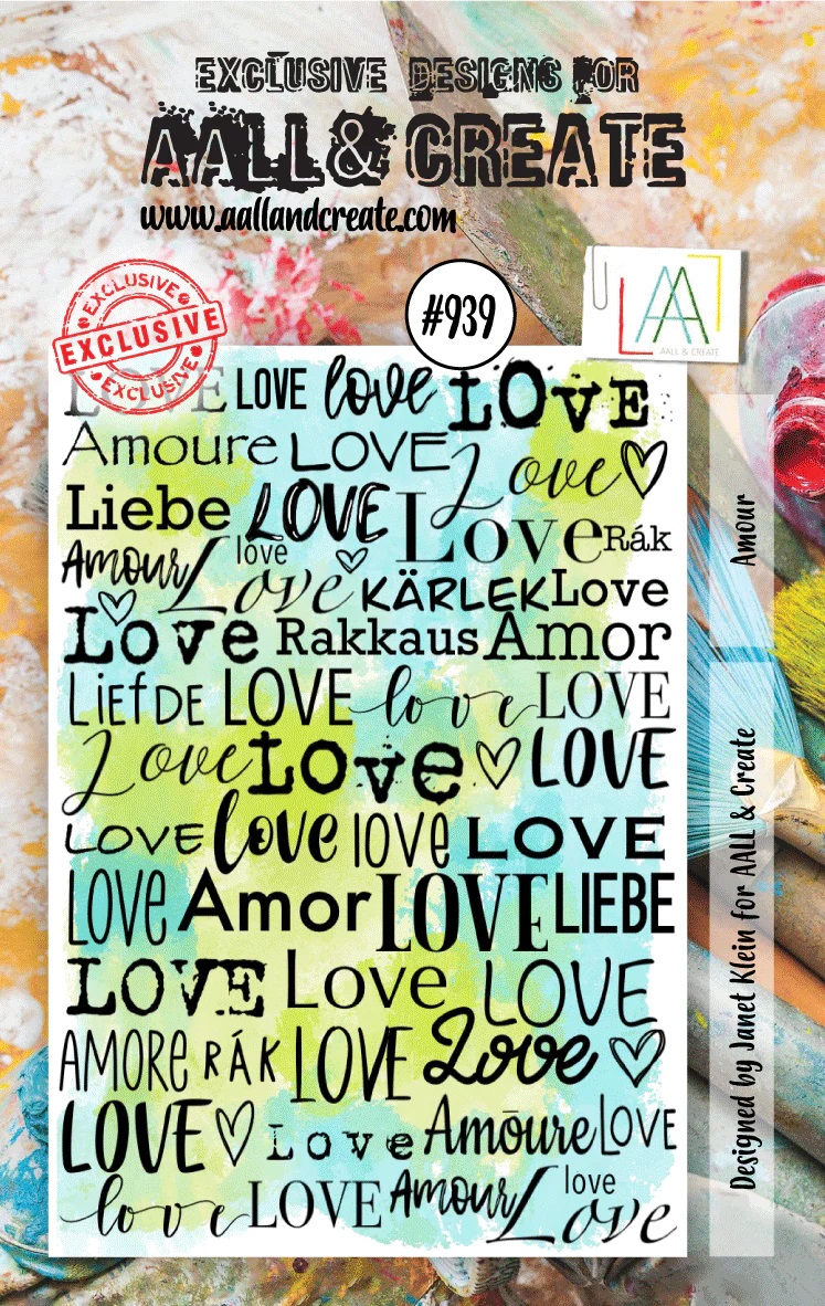 Aall& Create - # 939 - Amour  - A7 STAMP -