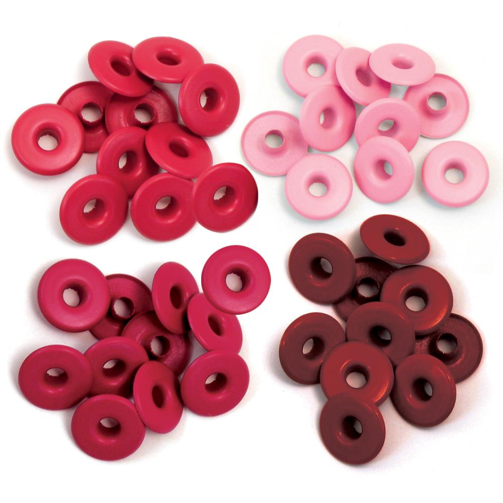 We R Memory Keepers - Eyelets Wide 40/Pkg - Red