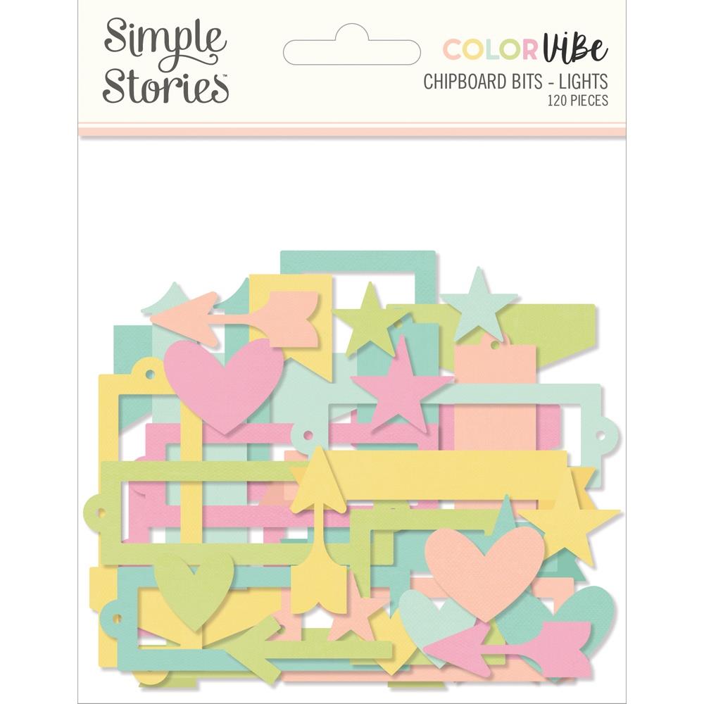 Simple Stories - Color vibe - Chipboard Bits & Pieces - Lights