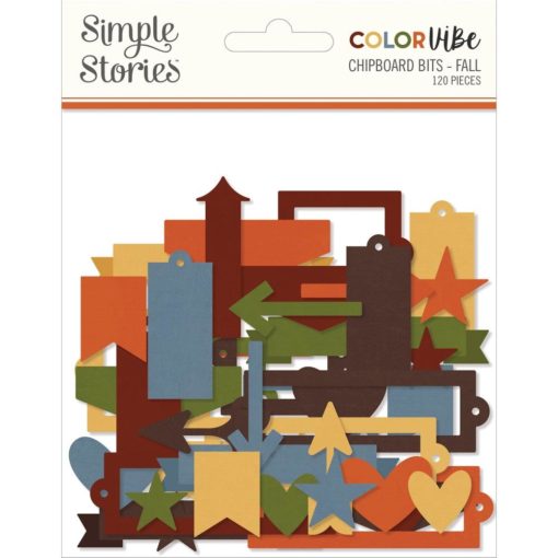 Simple Stories - Color vibe - Chipboard Bits & Pieces - Fall