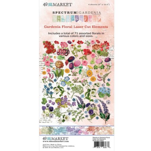49 and Market - Spectrum Gardenia Laser Cut Outs - Floral