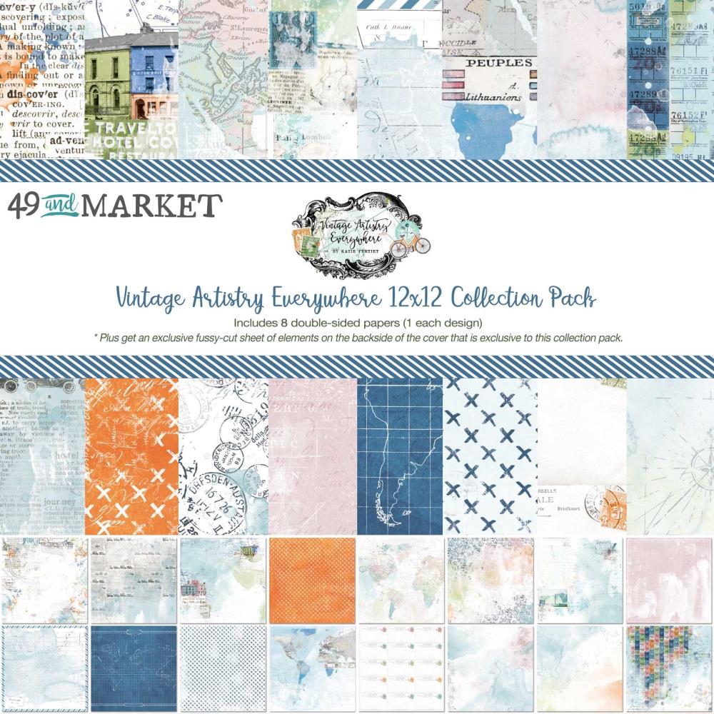49 and Market - Vintage Artistry Everywhere - 12 x 12"
