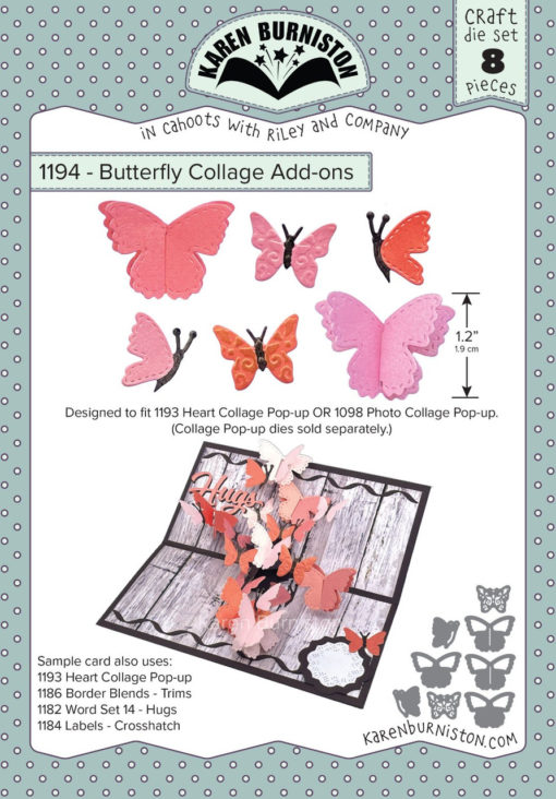 Karen Burniston Dies - Butterfly Collage Add-Ons