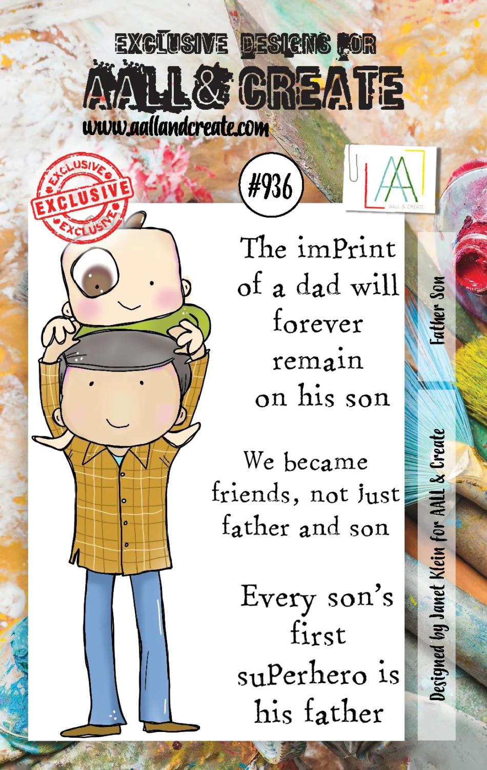 Aall& Create - # 934 - Father Son - A7 STAMP -