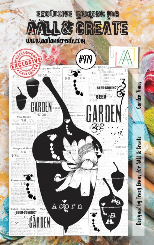 Aall& Create - # 979 - Garden Times  - A7 STAMP -