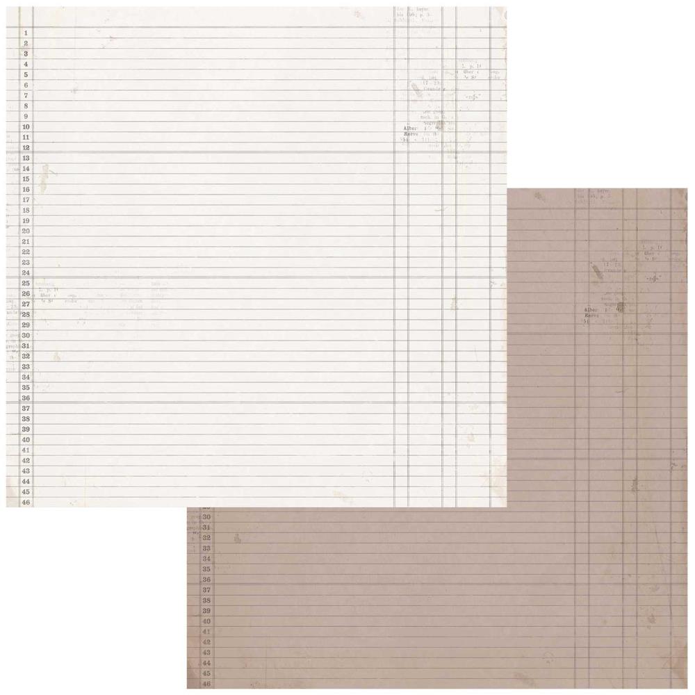 49 And Market - Nature Study - Ledger paper 3 - Double-Sided Cardstock 12"X12