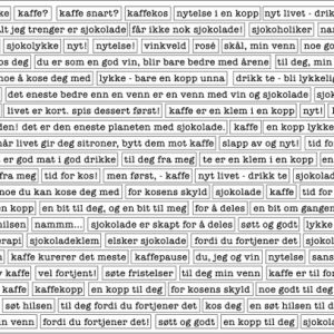 Hege Foyn Design – Klistremerker – Godt & Søtt, Hvit