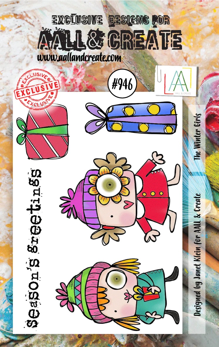 Aall& Create - #946 - A7 STAMP SET - THE WINTER GIRLS