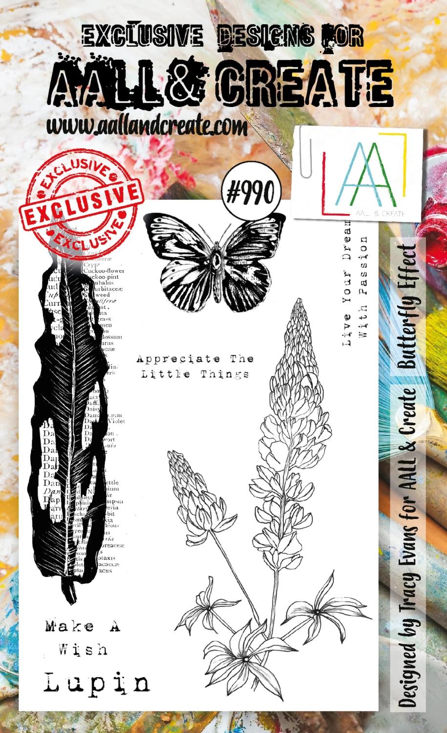Aall & Create - #990 - A6 STAMP SET - BUTTERFLY EFFECT