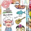 Aall & Create - #1014 - A6 STAMP SET - BARCELONA SPAIN