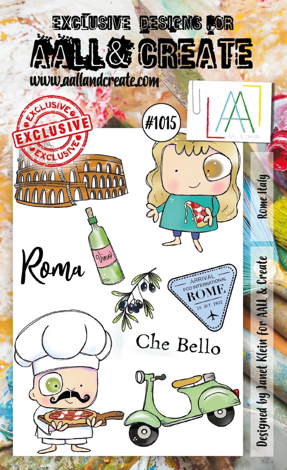 Aall & Create - #1015 - A6 STAMP SET - ROME ITALY