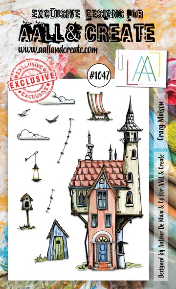Aall & Create -#1047 - A6 STAMP SET - CRAZY MAISON