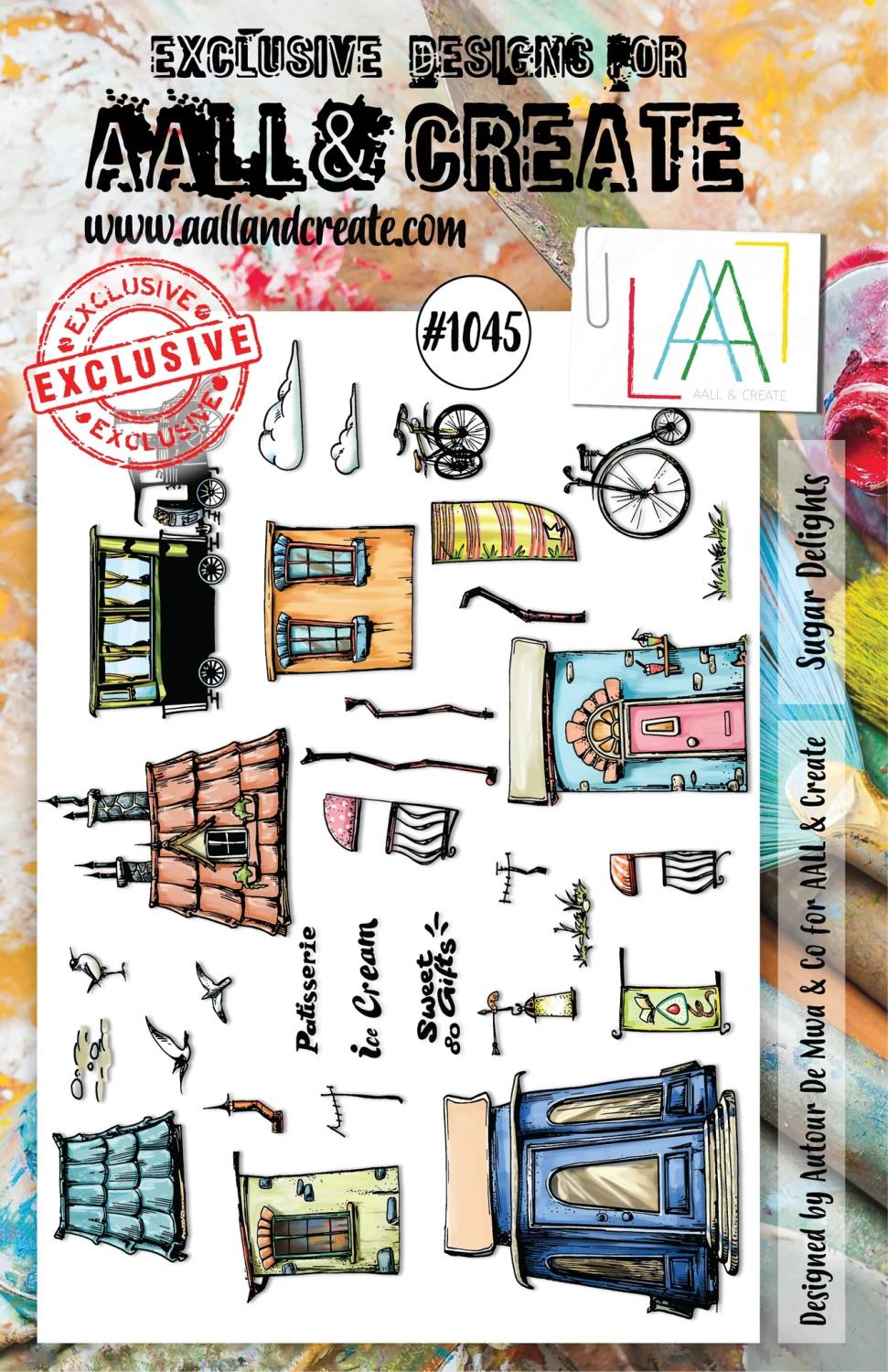 Aall&Create - #1045 - A5 STAMP SET - SUGAR DELIGHTS