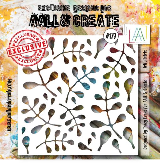 Aall&Create - #179 - 6"X6" STENCIL - TRIFOLIATRIX