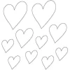 Memory Place Hearts Clear Embellishments