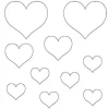 Memory Place Hearts Clear Embellishments