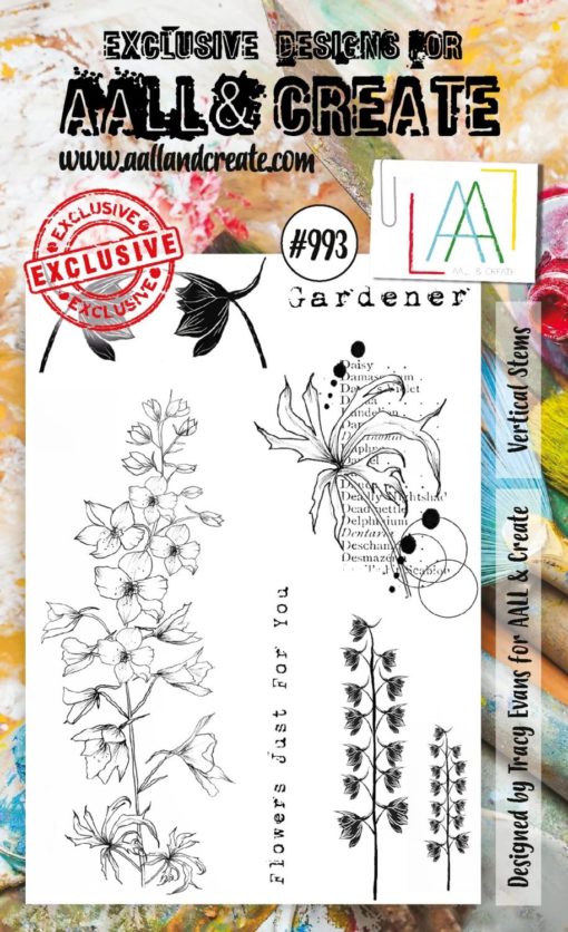 Aall & Create - #993 - A6 STAMP SET - VERTICAL STEMS