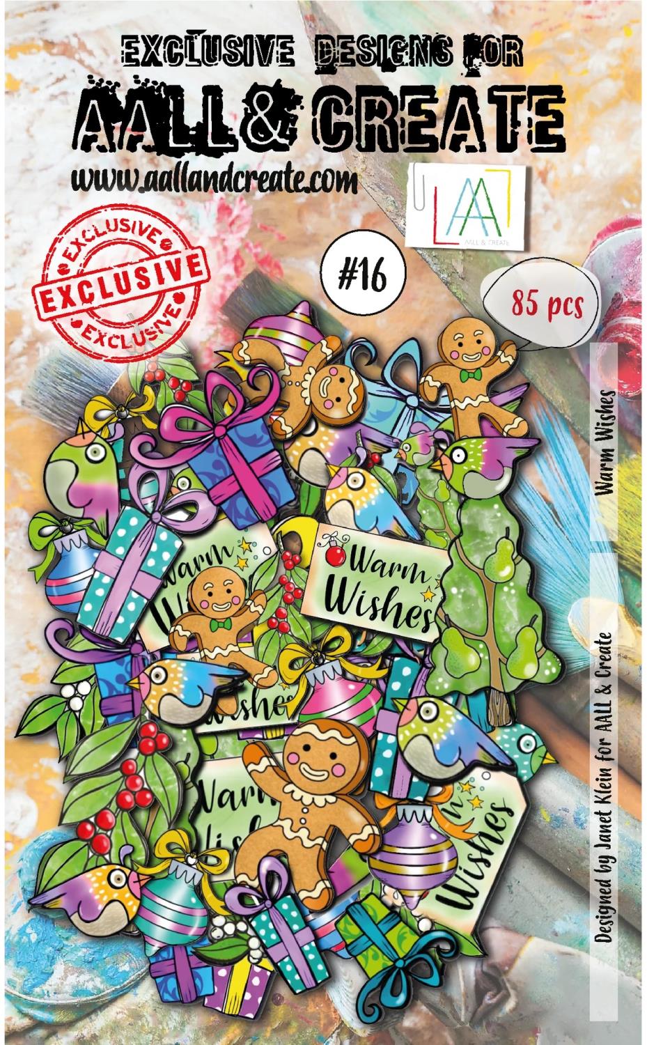 AAll&Create - EPHEMERA DIE-CUTS - WARM WISHES  - #16 - AALL & Create