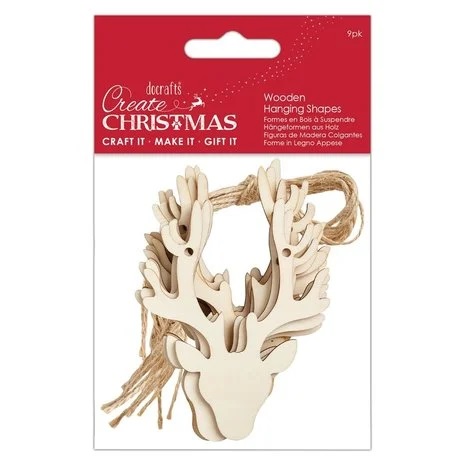 Papermania - Bare Basics Wooden hanging shapes