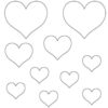 Memory Place Hearts Clear Embellishments