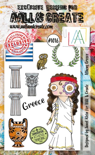 Aall & Create - #1016 - A6 STAMP SET - ATHENS GREECE