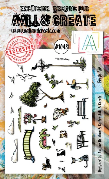 Aall & Create - #1048 - A6 STAMP SET - FRESH AIR