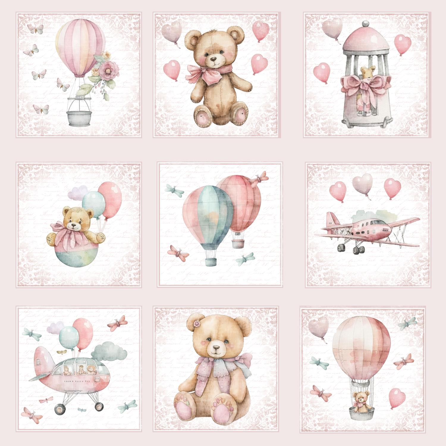 Reprint - Teddy baby - Cards - 12 x 12