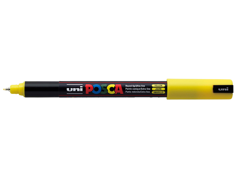 Uni POSCA PC-1MR – Ultra-Fine 0,7mm – 2 Yellow