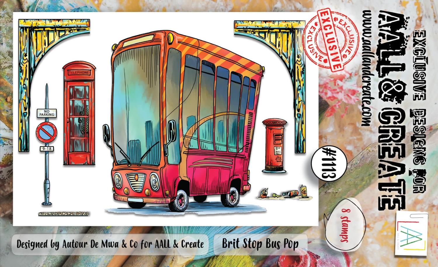 AALL& Create - Brit Stop Bus Pop #1113 - A6 STAMP