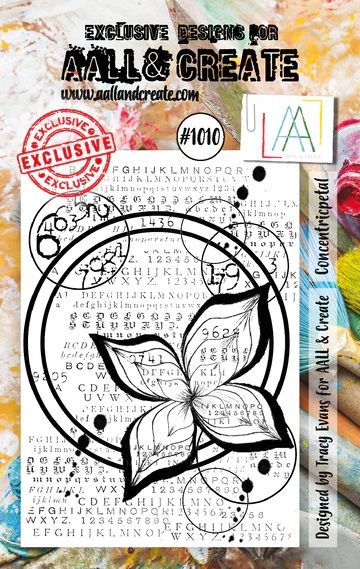 Aall& Create - # 1010 - CONCENTRICPETAL - A7 STAMP -