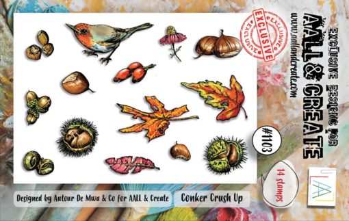 Aall& Create - # 1103 - CONKER CRUSH UP - A7 STAMP -