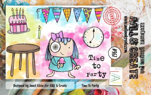 Aall& Create - # 967 - Time to Party - A7 STAMP -