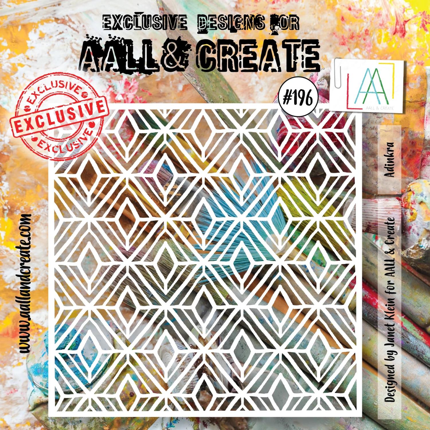 Aall&Create - #196- 6"X6" STENCIL - ADINKRA