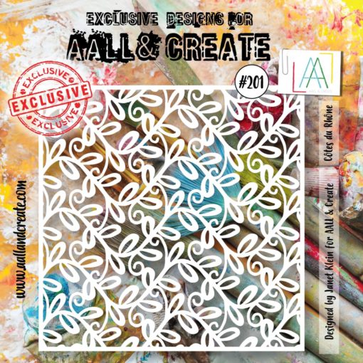 Aall&Create - #201- 6"X6" STENCIL - CÔTES DU RHÔNE