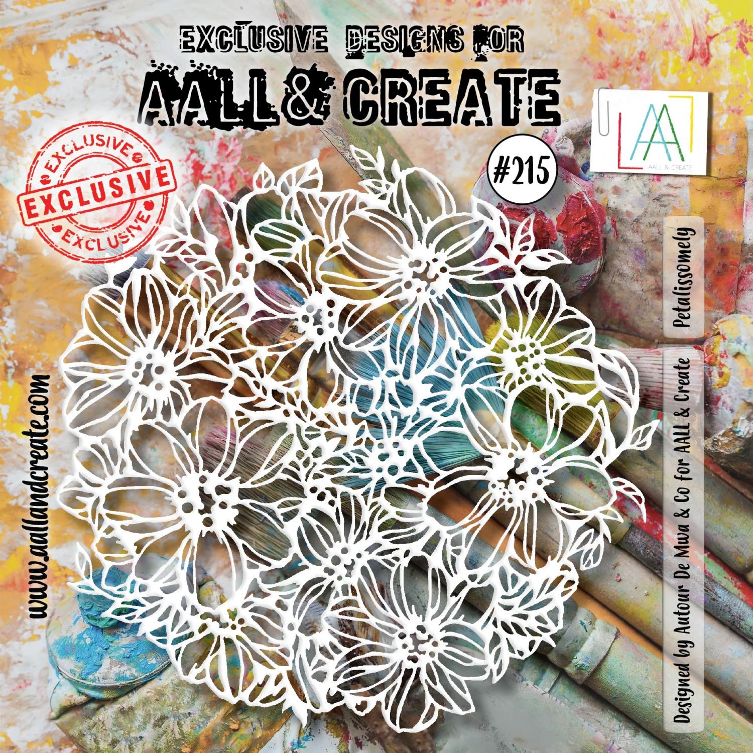 Aall&Create - #215- 6"X6" STENCIL - PETALISSOMELY