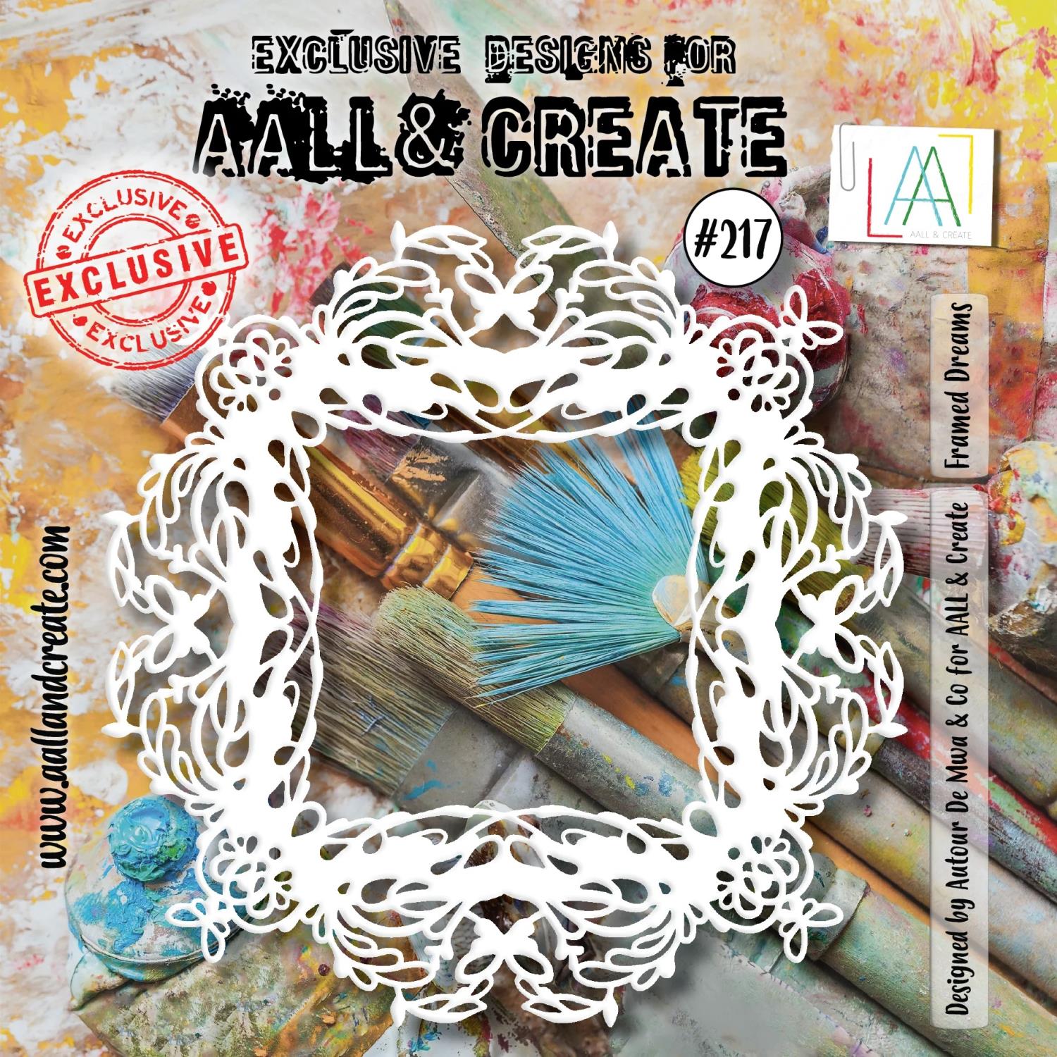 Aall&Create - #217- 6"X6" STENCIL - FRAMED DREAMS