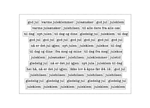Hege Foyn Design – Klistremerker – jul, hvit