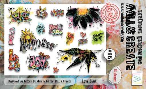 AALL& Create -#1115 - A6 STAMP - LOVE BLAST