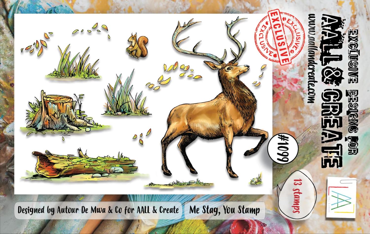 Aall& Create - # 1099 - ME STAG, YOU STAMP SET- A7 STAMP -