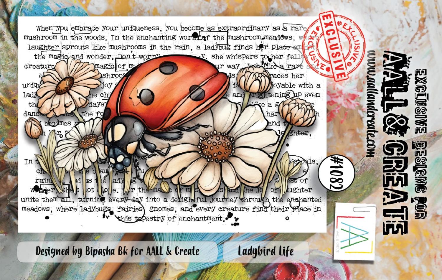 Aall& Create - # 1082 - Ladybird Life- A7 STAMP -