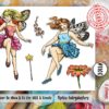 Aall& Create - # 1100 - TIPTOE FAIRYDUSTERS - A7 STAMP -
