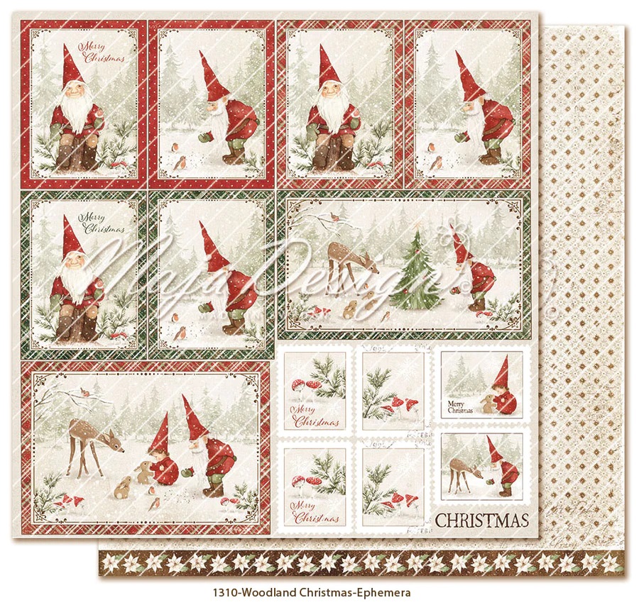 Maja Design - Woodland Christmas - Ephemera - 12 x 12"