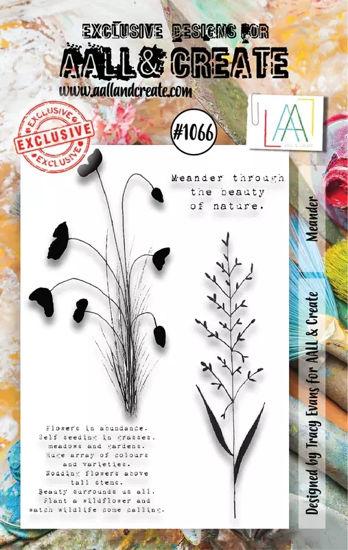 Aall& Create - #1066 - Meander- A7 STAMP -