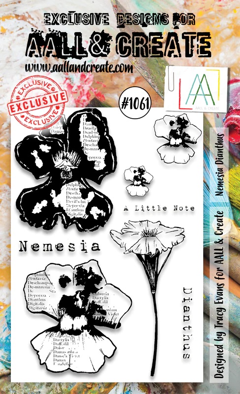 Aall & Create - #1061 - A6 STAMP SET - NEMESIA DIANTHUS